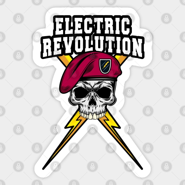 Electric Revolution ii : Tesla EV : Electric Engineer Sticker by EYECHO